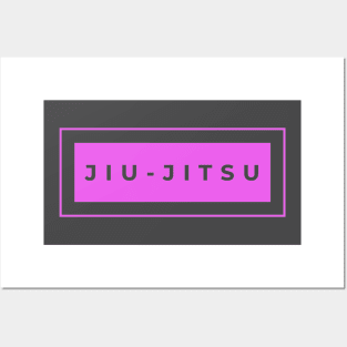 BJJ Jiu Jitsu Minimal Pink Posters and Art